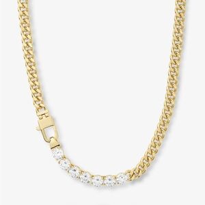 NWT Melinda Maria Gold “Julian Loves Diamonds” 16 Inch Necklace